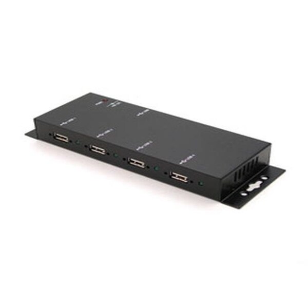 Industrial 4-Port USB2.0 Hub, Metal Case, with Locking Feature